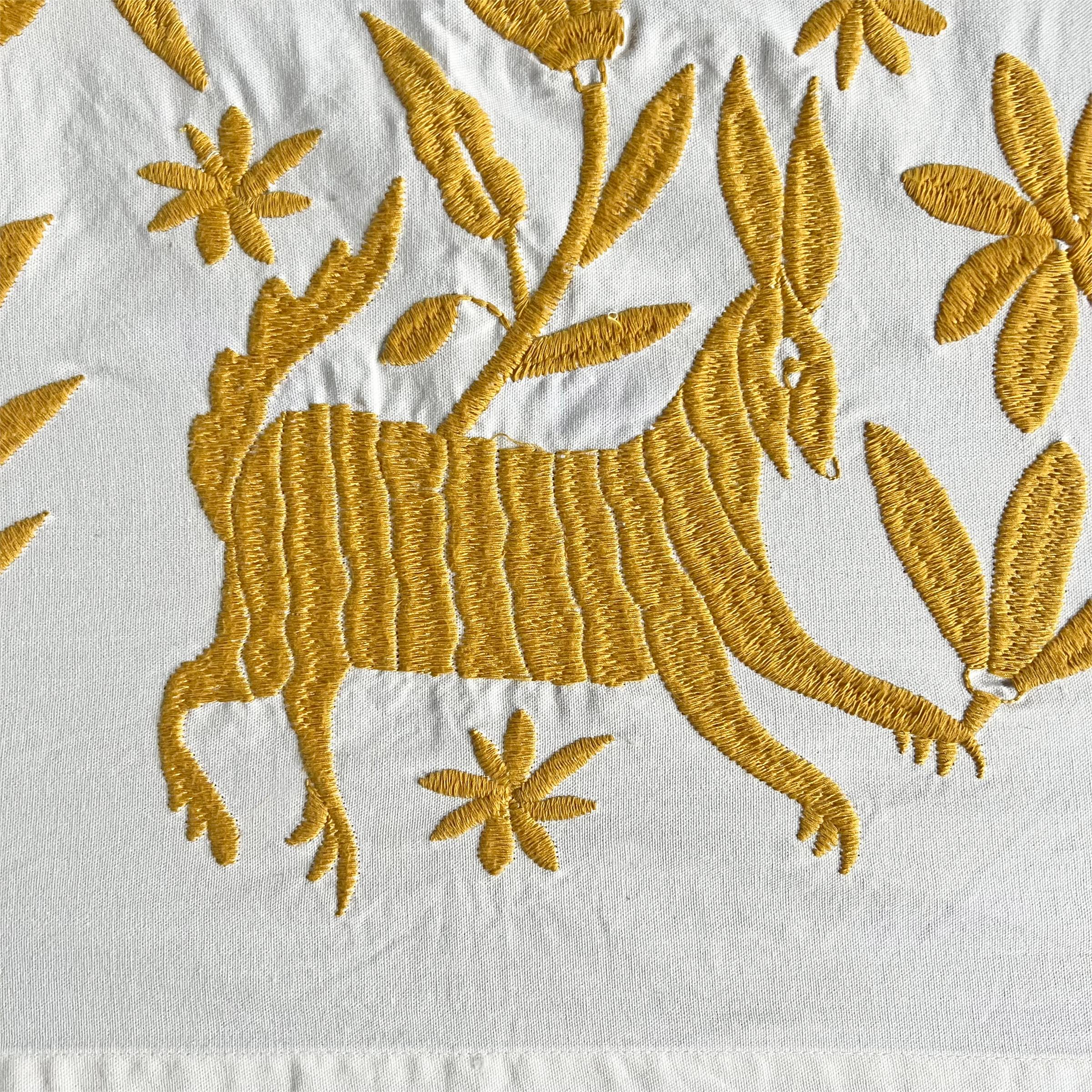 Besticktes mexikanisches Otomi-Textil, montiert im Zustand „Gut“ im Angebot in Chicago, IL