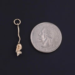 Vintage Mouse Charm of 14k Gold