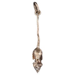 Vintage Mouse Charm of 14k Gold