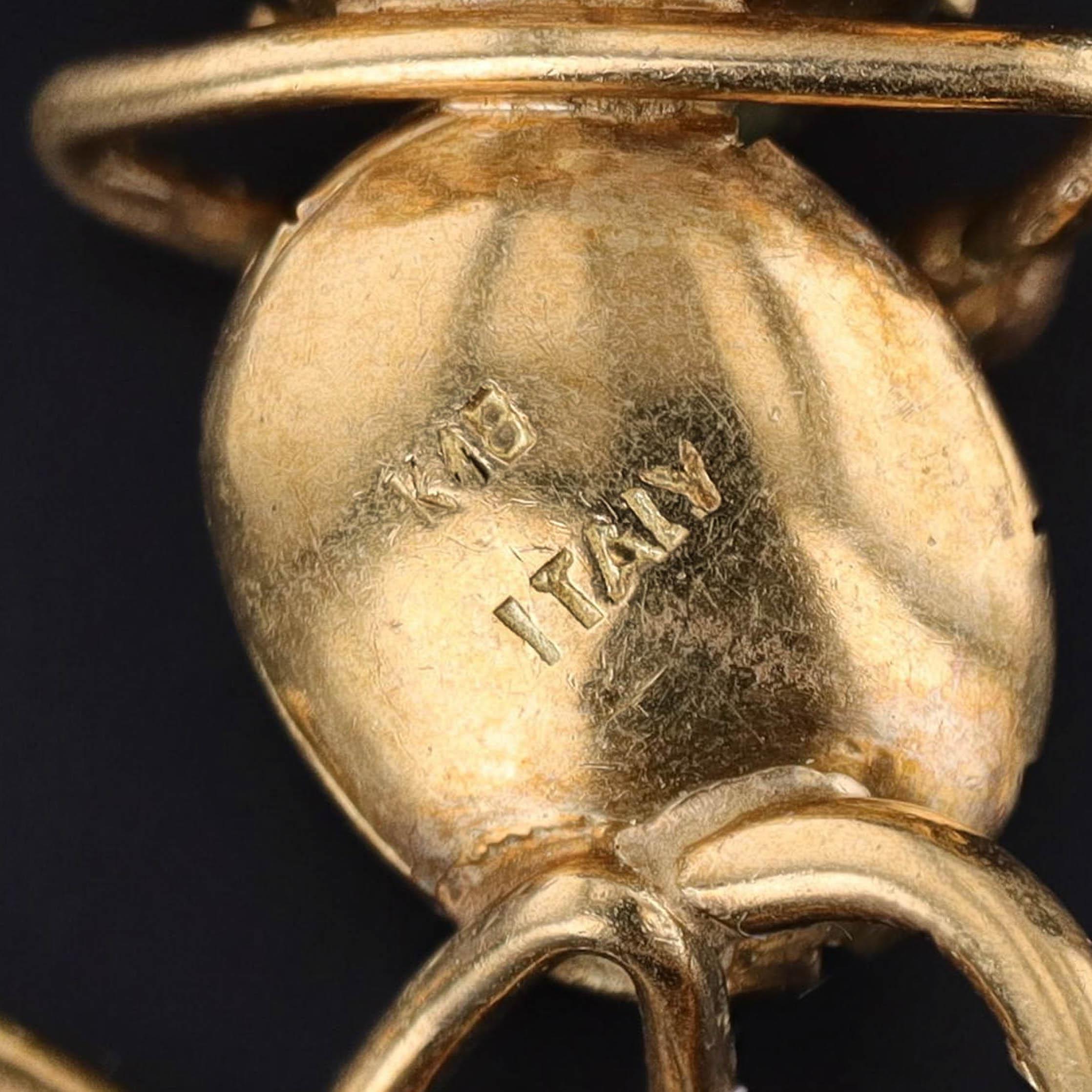 Pendentif souris vintage en or 18k Bon état - En vente à Lewisburg, PA
