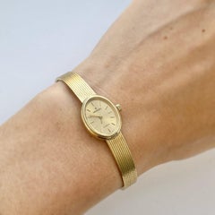 Vintage Movado 14K Solid Yellow Gold Quartz Mesh Bracelet Ladies Watch