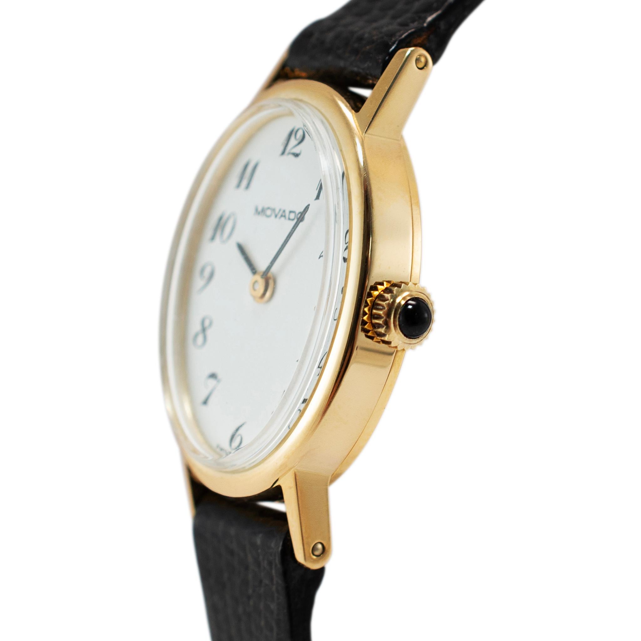 Reloj Vintage Movado 19MM Movimiento Zenith Oro Amarillo 14K Cuerda Manual en Excelente estado para la venta en Houston, TX
