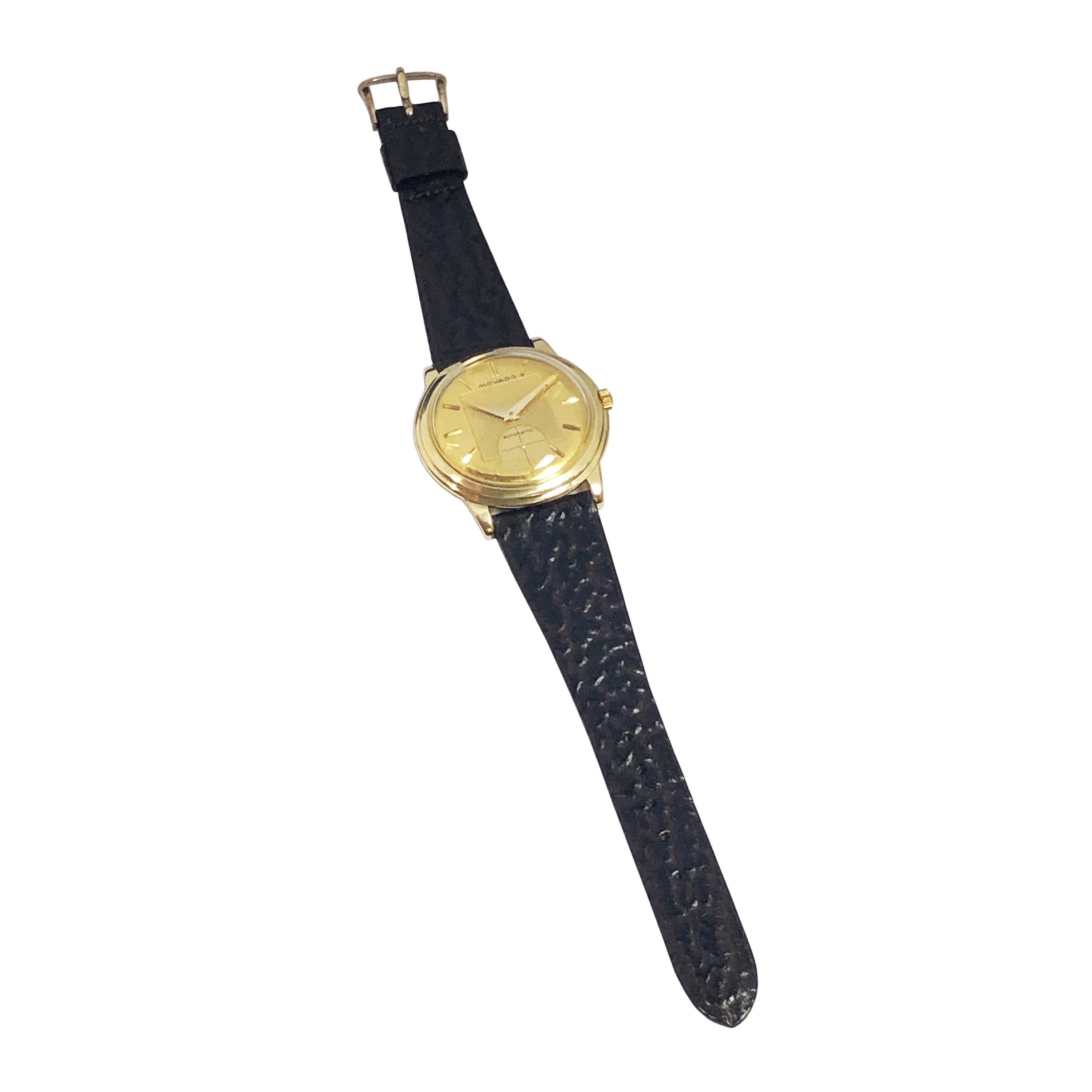movado automatic gold watch