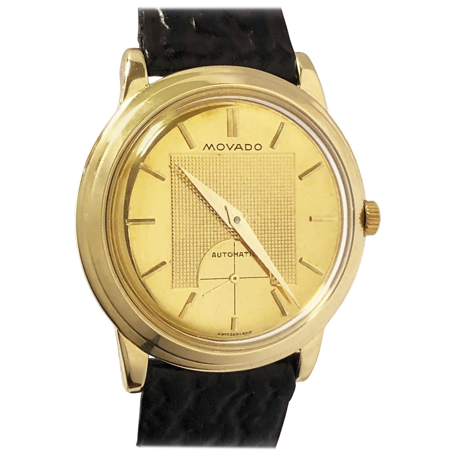 Vintage Movado Kingmatic Yellow Gold Automatic Wristwatch at 1stDibs |  movado kingmatic vintage