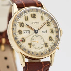 Vintage Movado Triple Date Calendar Watch, 1950s