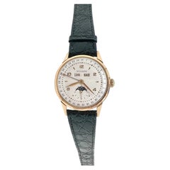 Vintage Movado Triple Date Moonphase 14K gold Watch