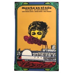 Vintage Movie Poster Death on the Nile - Cuban Silkscreen by Reboiro 1980