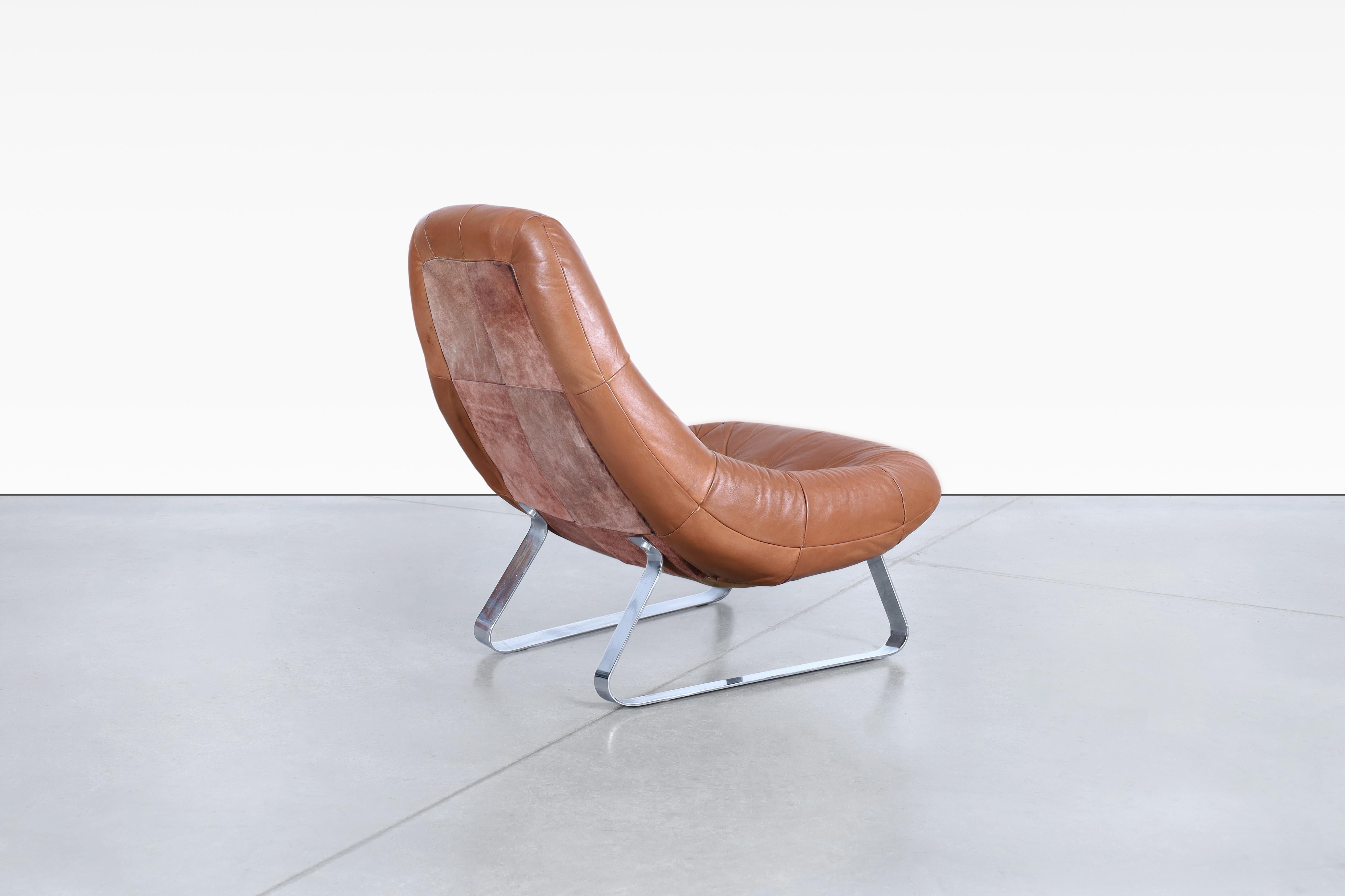Percival Vintage MP-163 Leather Chair and Ottoman by Percival Lafer For Sale at ...