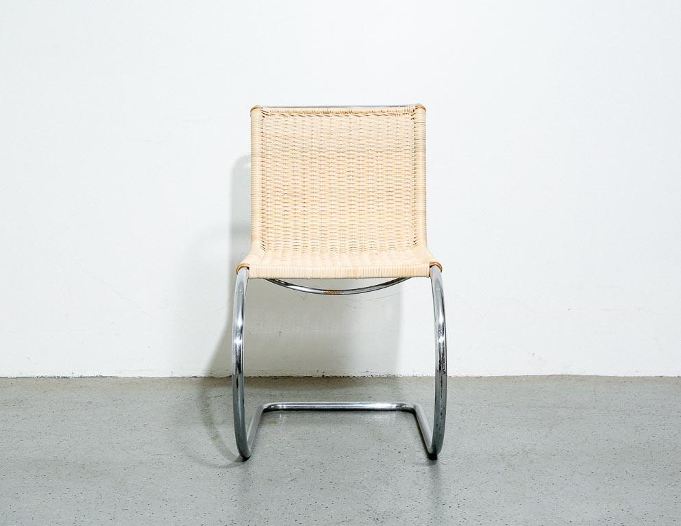 Mid-20th Century Vintage MR10 Rattan Side Chairs by Stendig For Sale