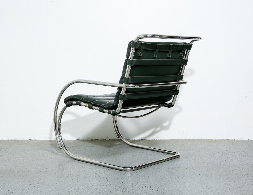 Steel Vintage MR20 Lounge Chairs in Leather by Knoll