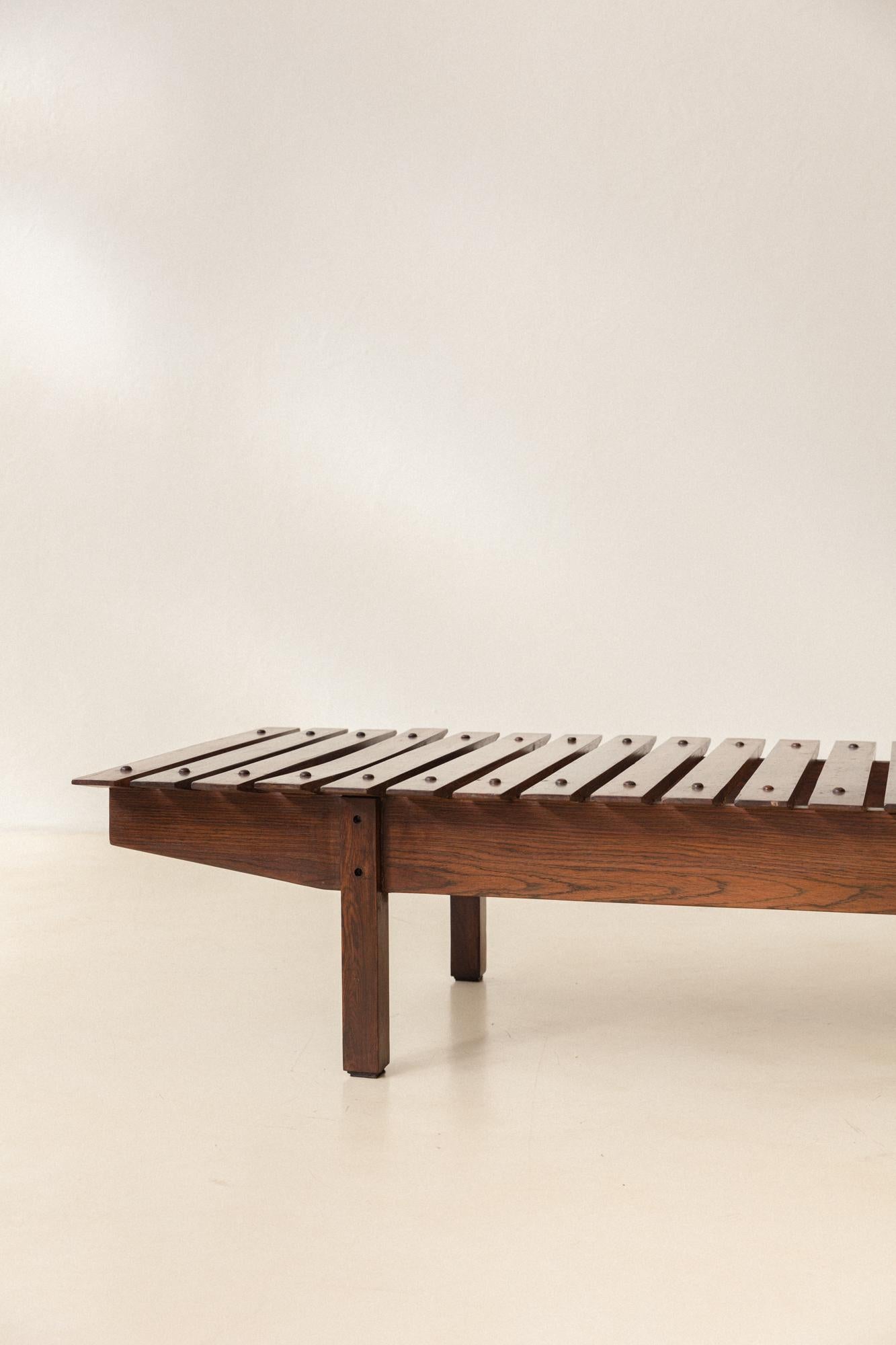 Vintage Mucki Bench in Rosewood by Sergio Rodrigues, 1958, Brazilian Midcentury For Sale 3