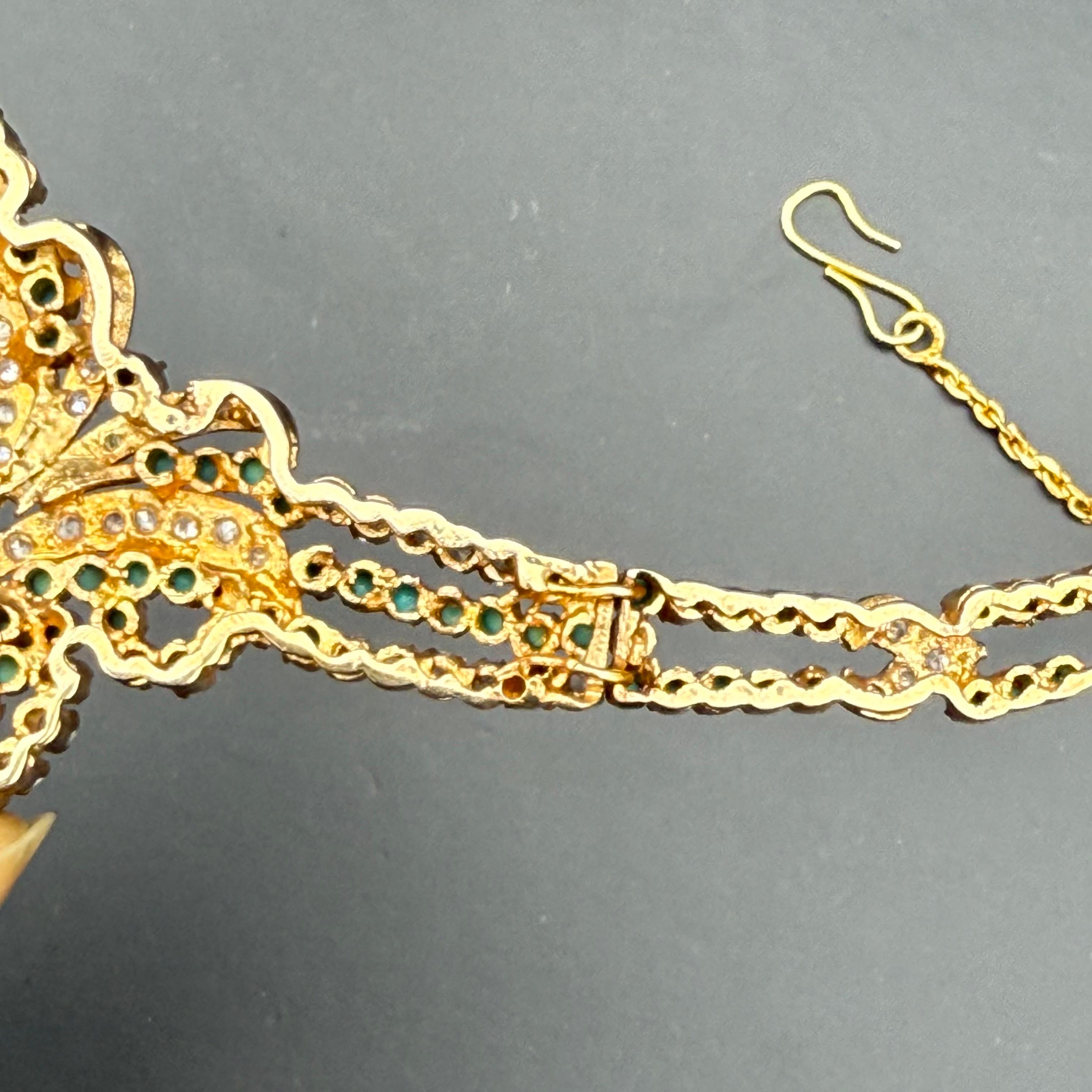 Collana girocollo Mughal d'epoca placcata in oro in vendita 5