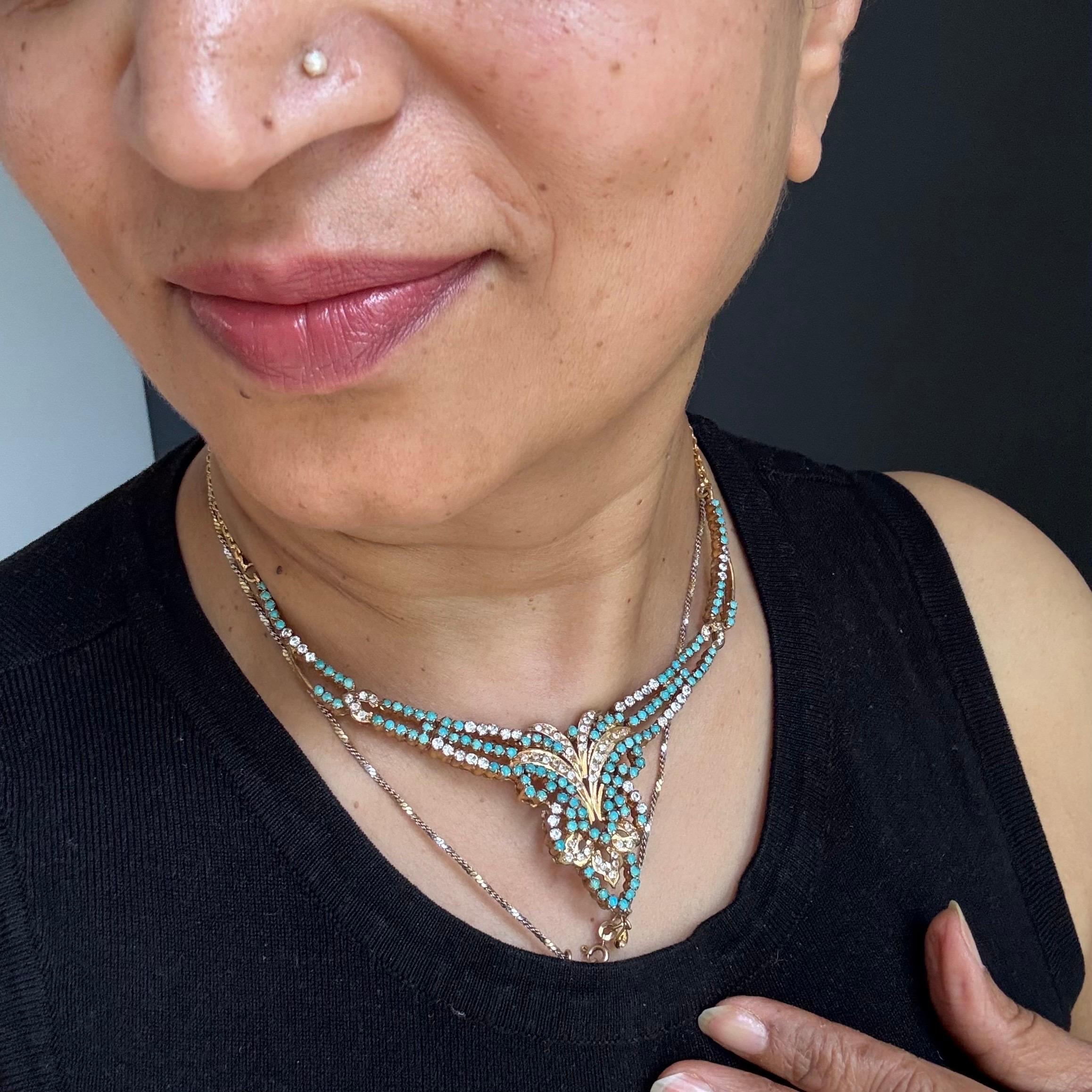Collana girocollo Mughal d'epoca placcata in oro in vendita 7
