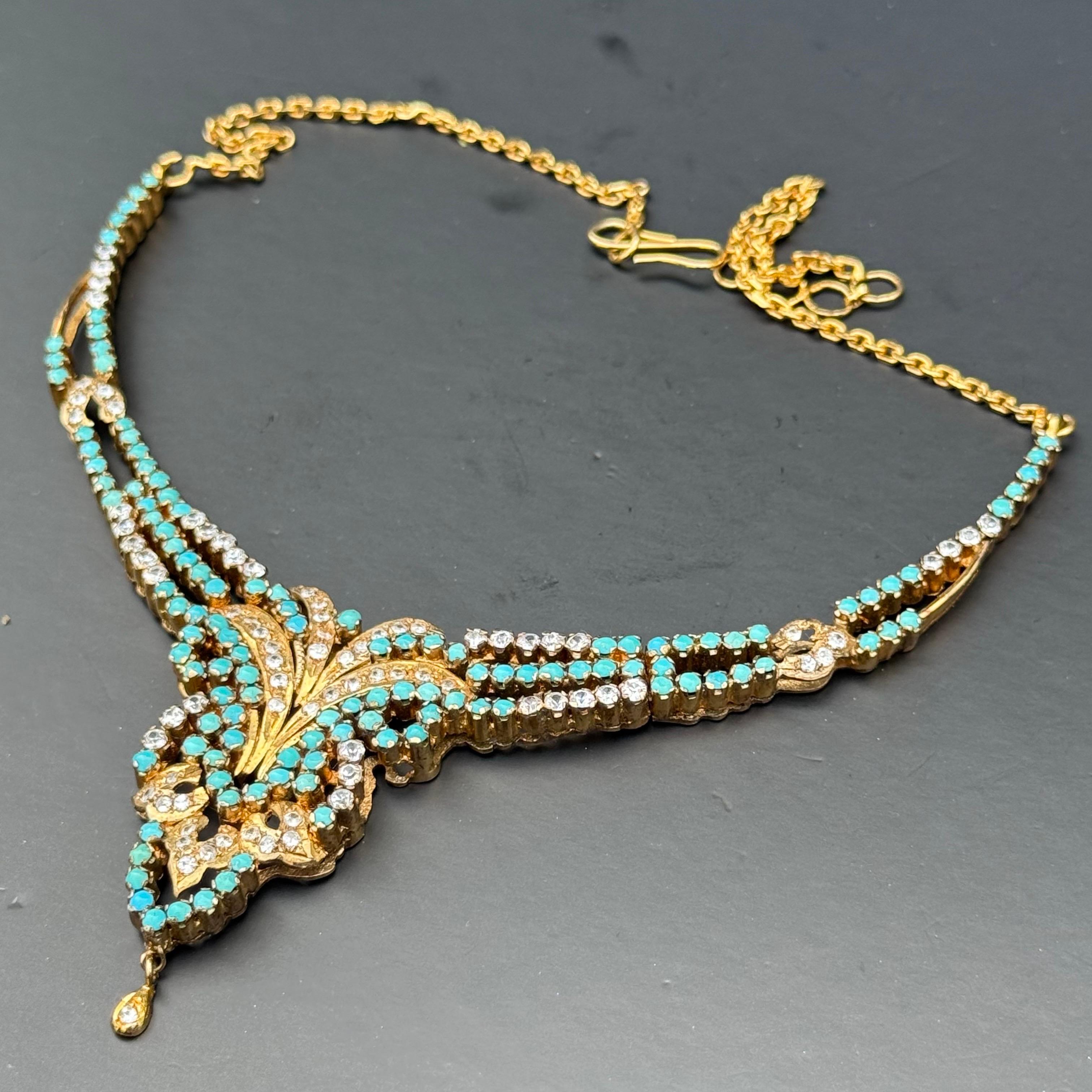 Collana girocollo Mughal d'epoca placcata in oro In condizioni buone in vendita a Monroe Township, NJ