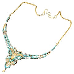Vintage Mughal Gold-Plated Choker Necklace
