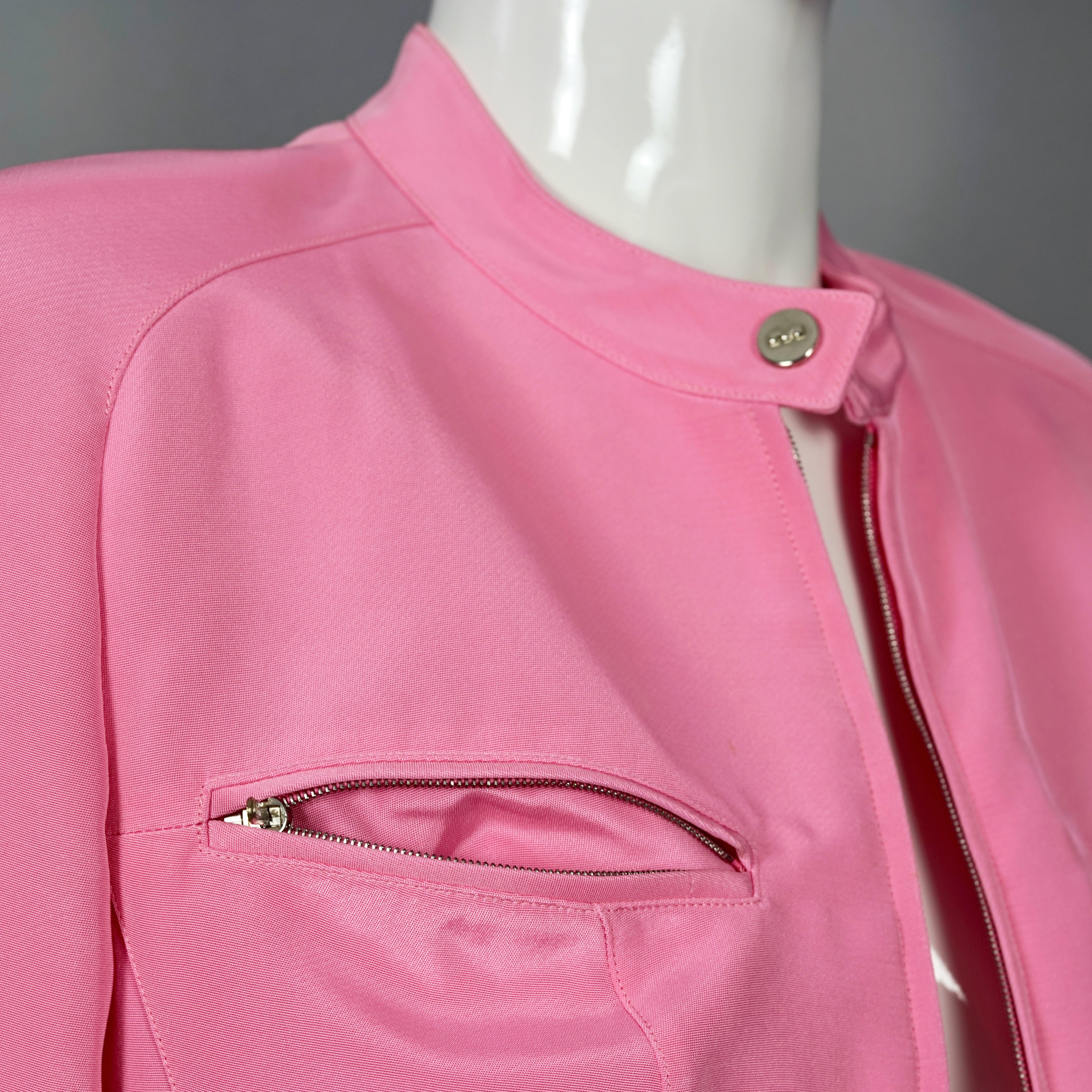 Vintage MUGLER Candy Pink Jacket Skirt Suit For Sale 6
