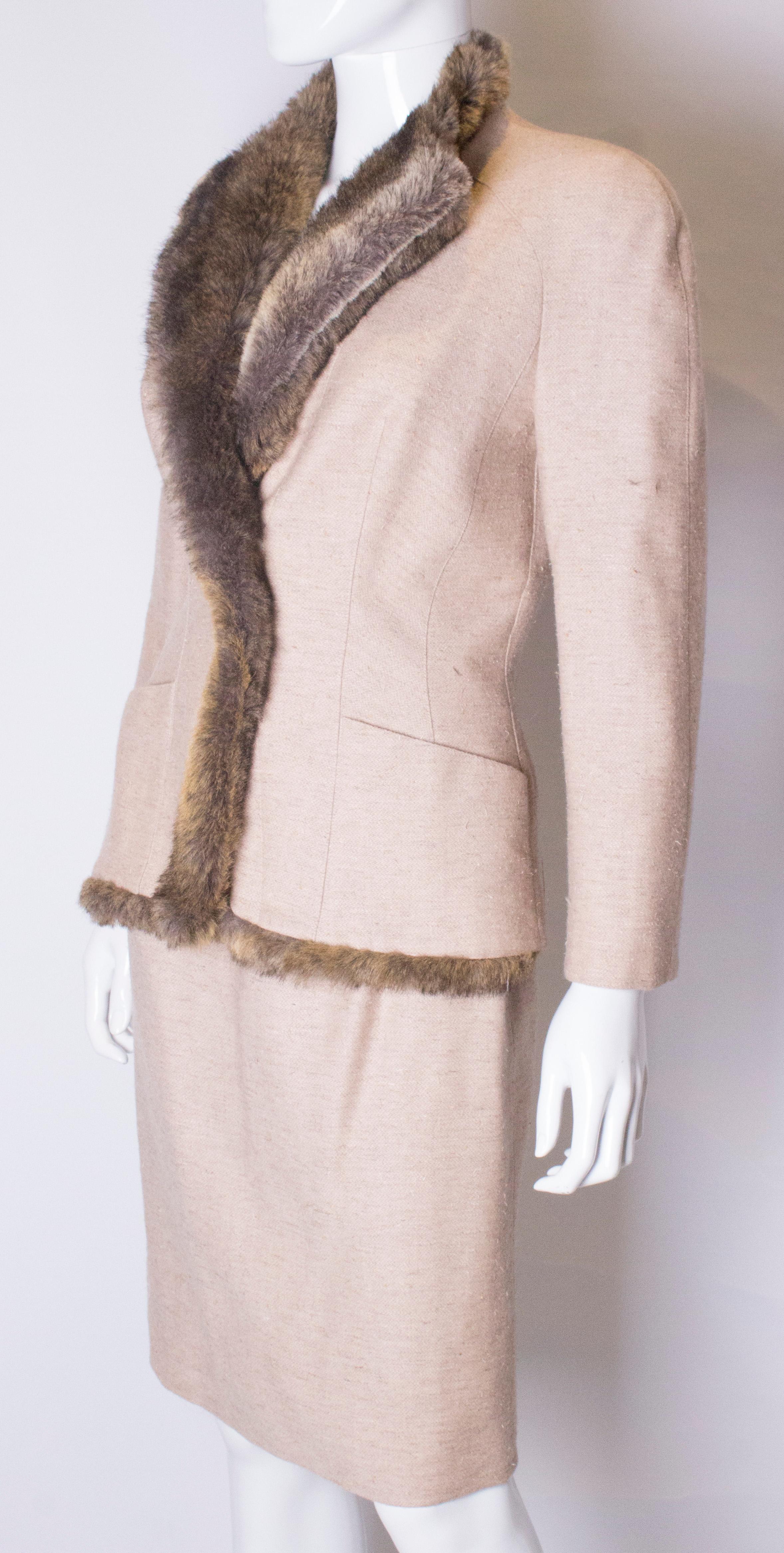 Vintage Mugler Skirt Suit In Good Condition For Sale In London, GB