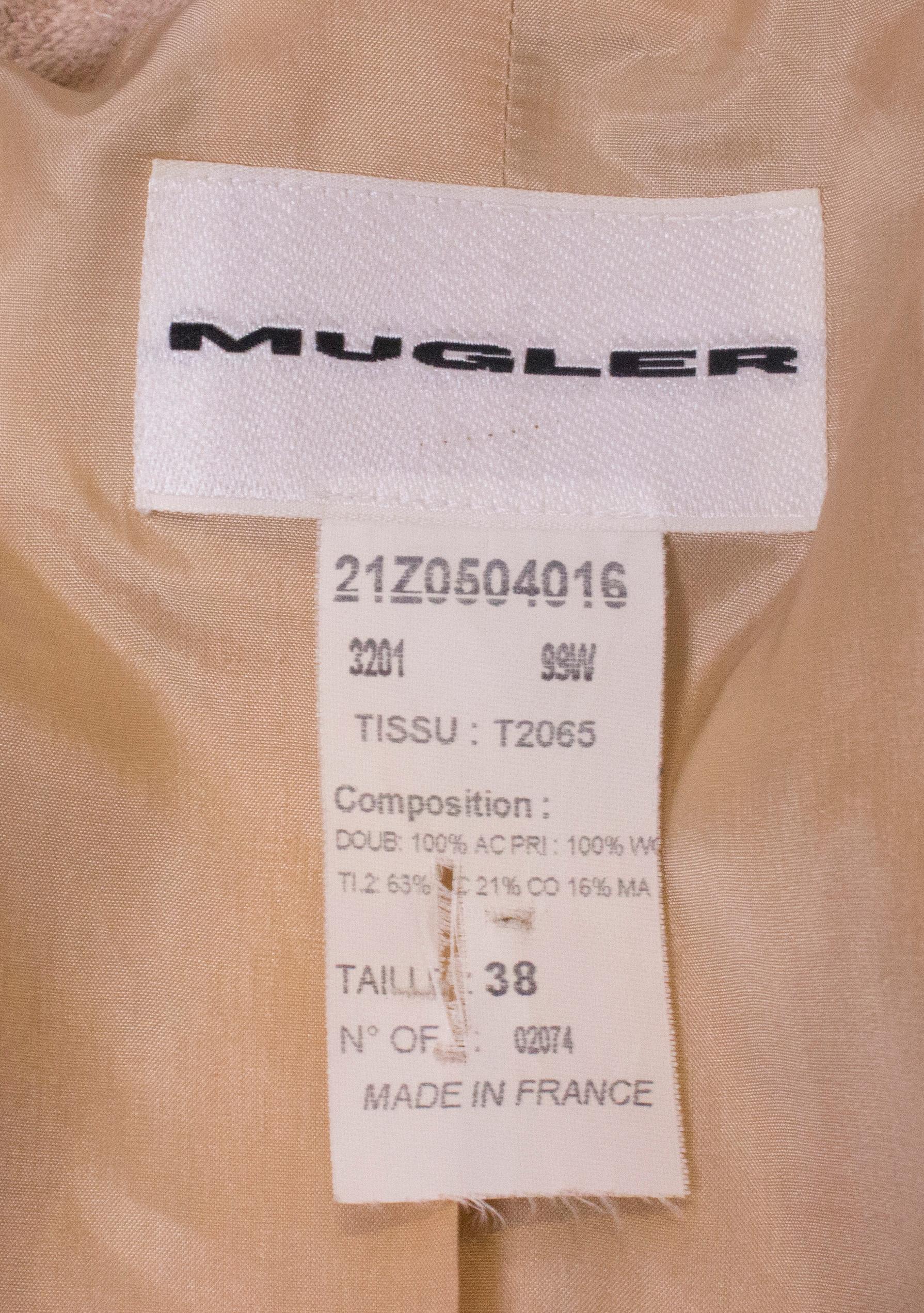 Tailleur jupe tailleur vintage Mugler en vente 4