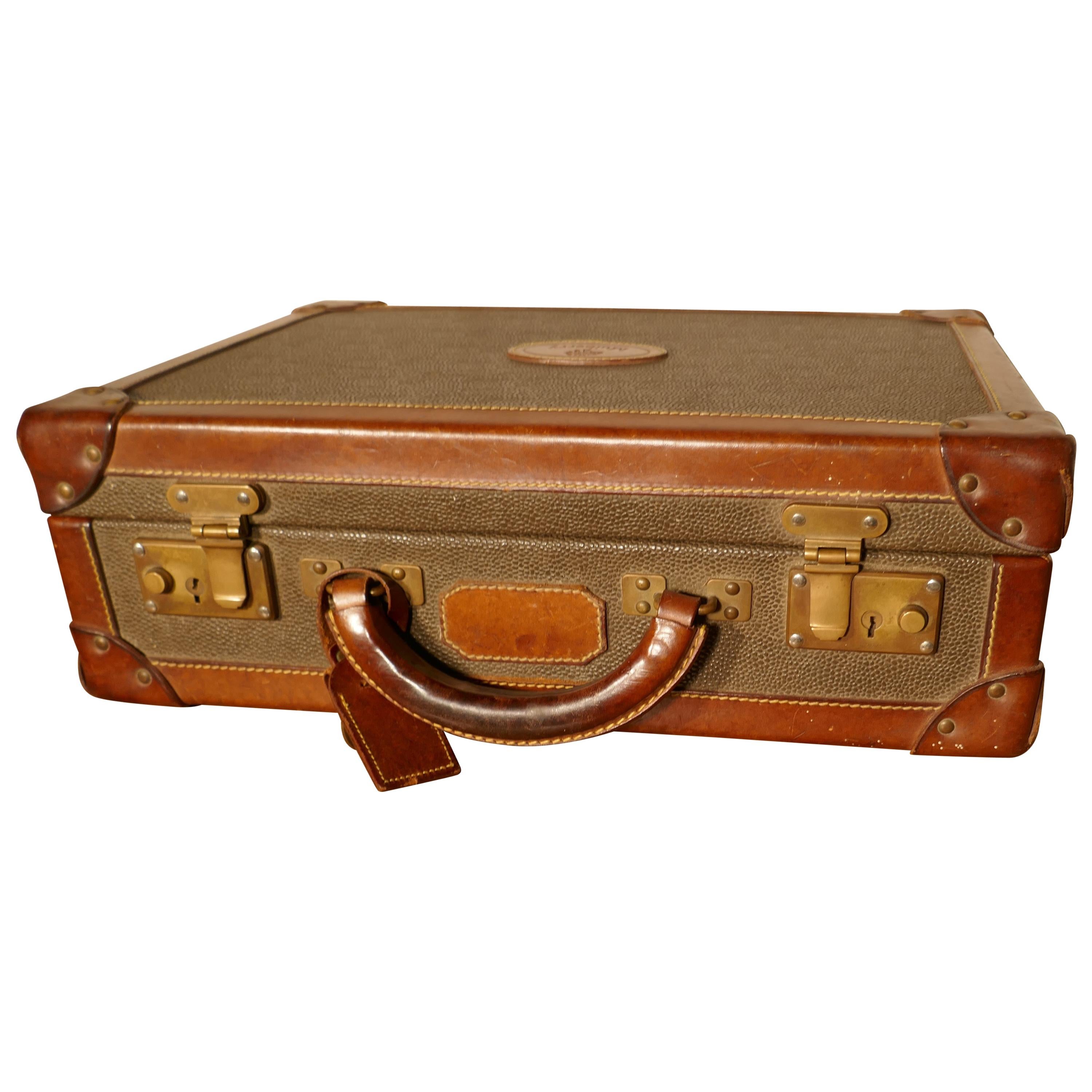 Vintage Mulberry Scotch-grain Attache Case, Briefcase or Small Suitcase