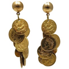 Vintage Multi-Coin Drop Earrings