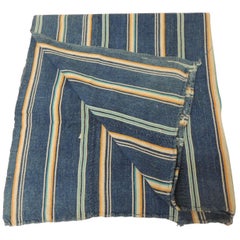 Vintage Multi-Color African Stripes Yoruba Reversible Artisanal Cloth