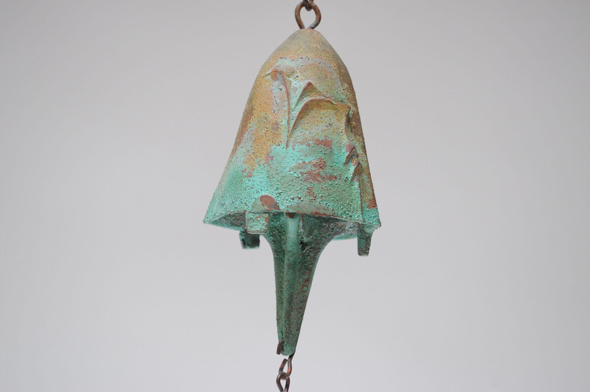 Mehrfarbige Vintage-Bronzeglocke / Wind Chime von Paolo Soleri für Arconsanti, Vintage (Ende des 20. Jahrhunderts) im Angebot