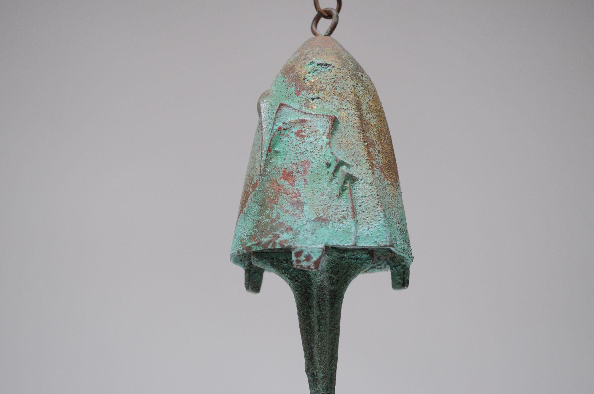 Mehrfarbige Vintage-Bronzeglocke / Wind Chime von Paolo Soleri für Arconsanti, Vintage im Angebot 1
