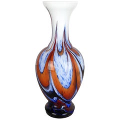 Vintage Multi-Color Opaline Florence Vase Design by Carlo Moretti, Italy