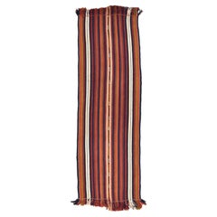 Mehrfarbiger Mazandaran-Kelim im Vintage-Stil, 4'x12'8''