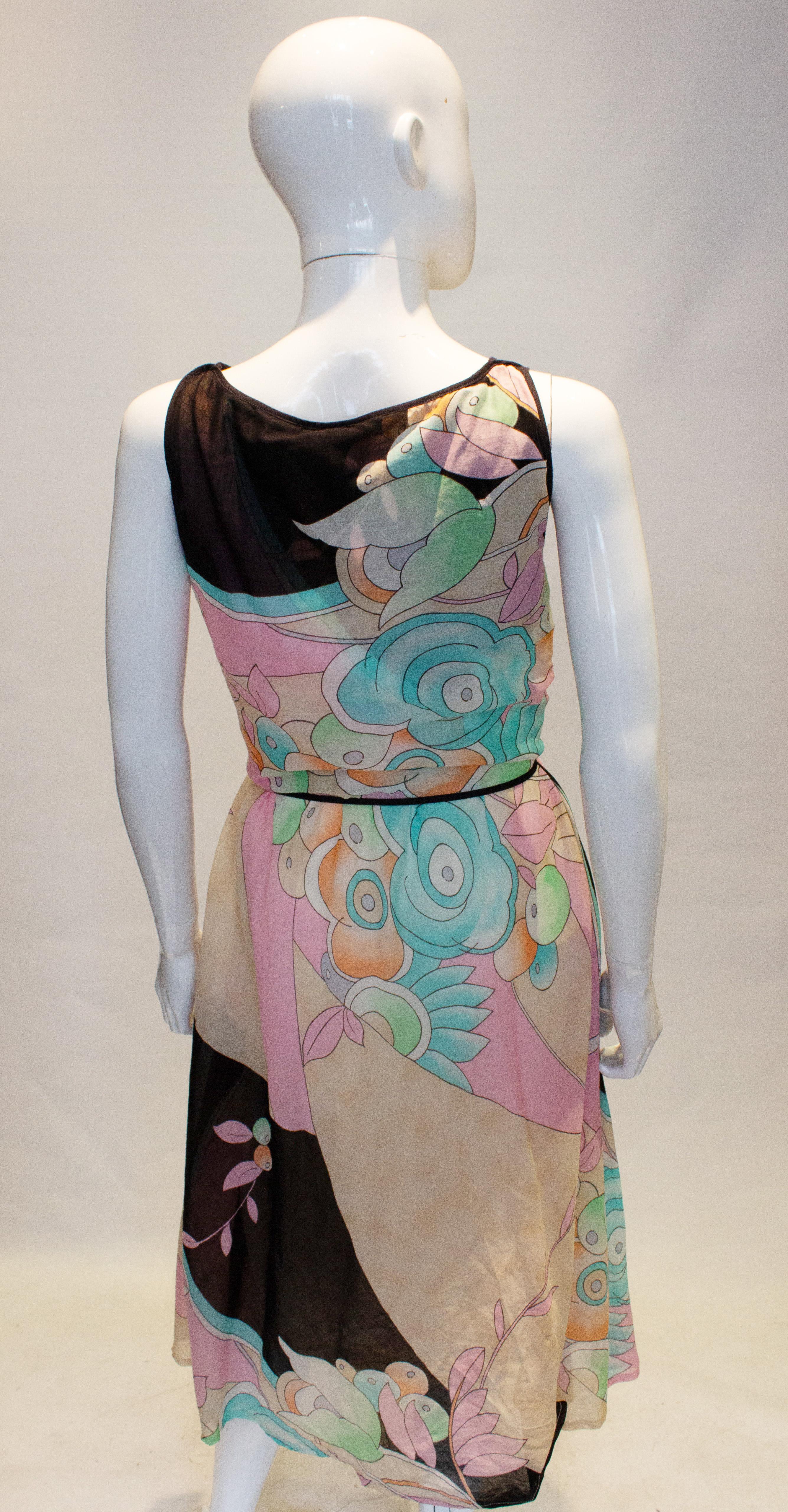 Vintage Multi Colour Dress by Weil Paris In Good Condition In London, GB