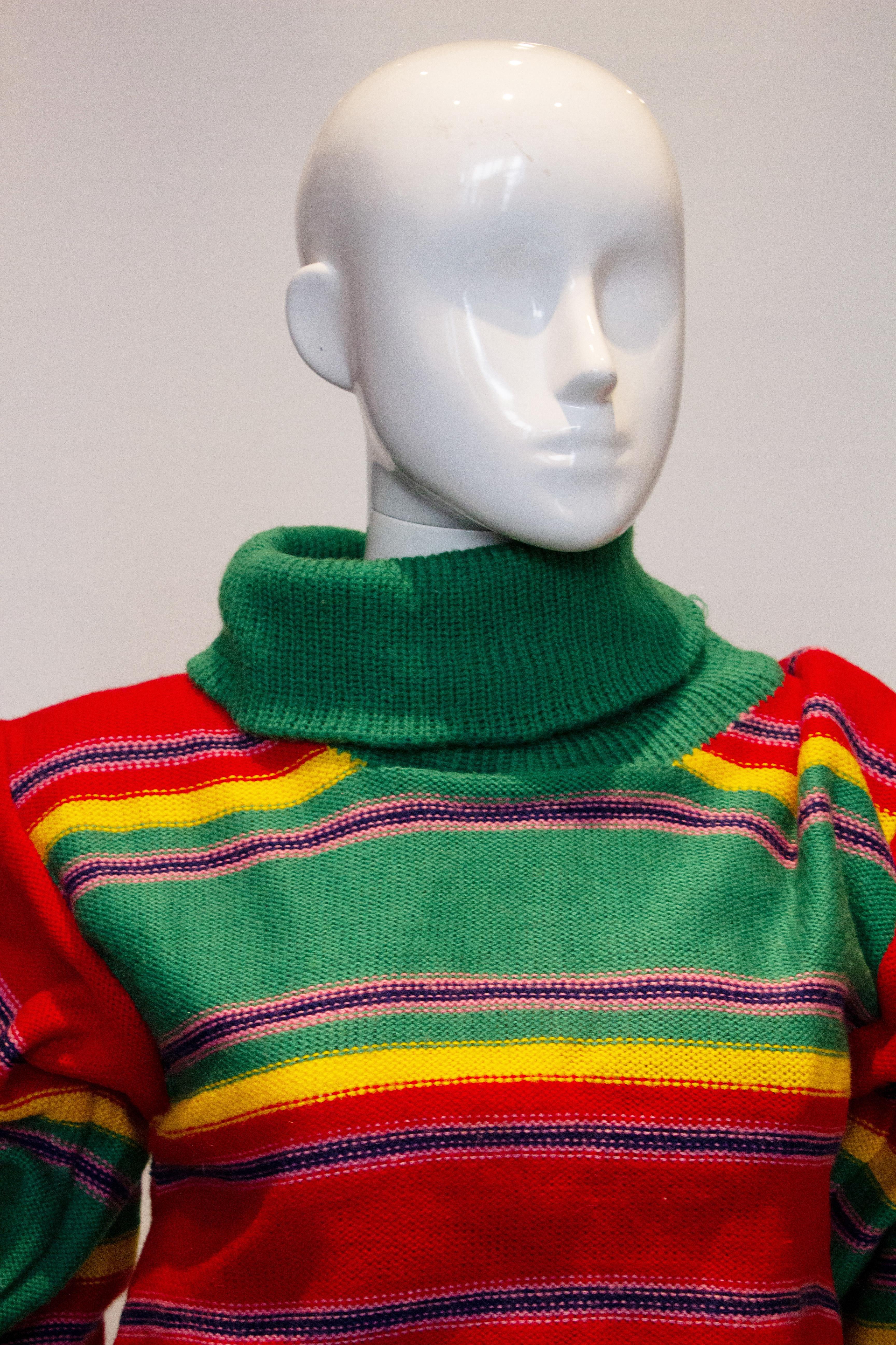 Mehrfarbiger Vintage-Pullover im Zustand „Gut“ im Angebot in London, GB