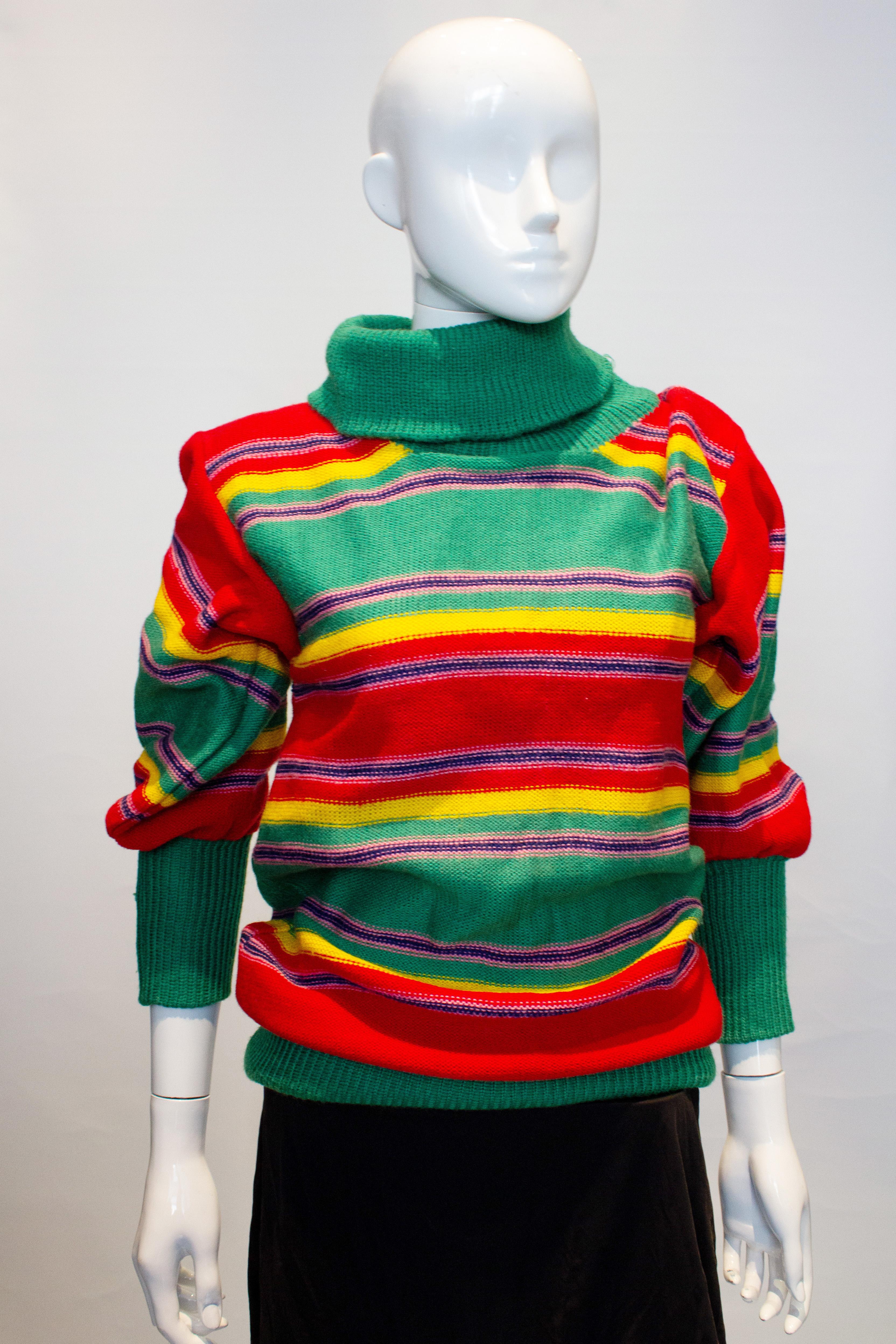 Mehrfarbiger Vintage-Pullover Damen im Angebot