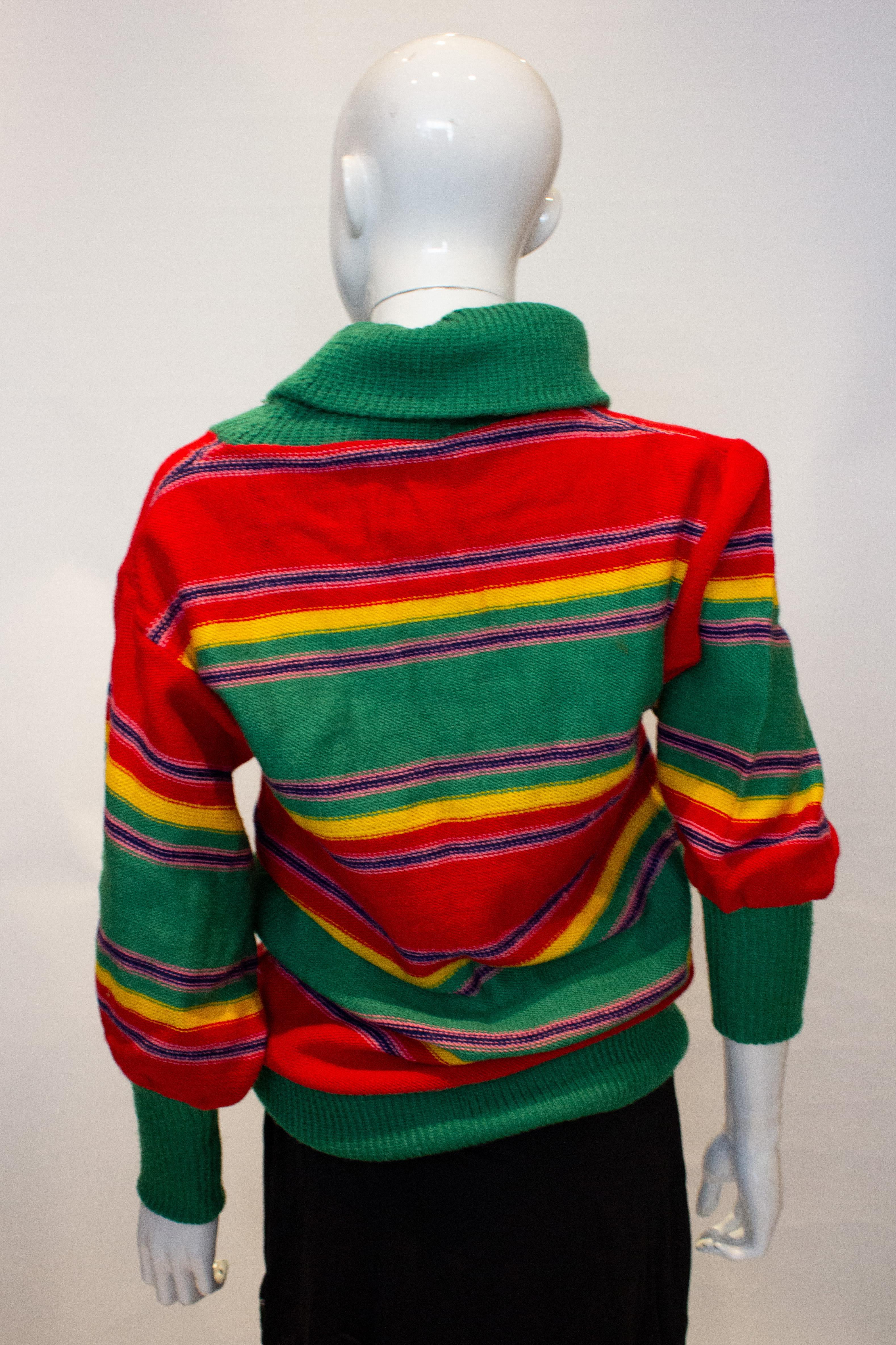 Mehrfarbiger Vintage-Pullover im Angebot 1