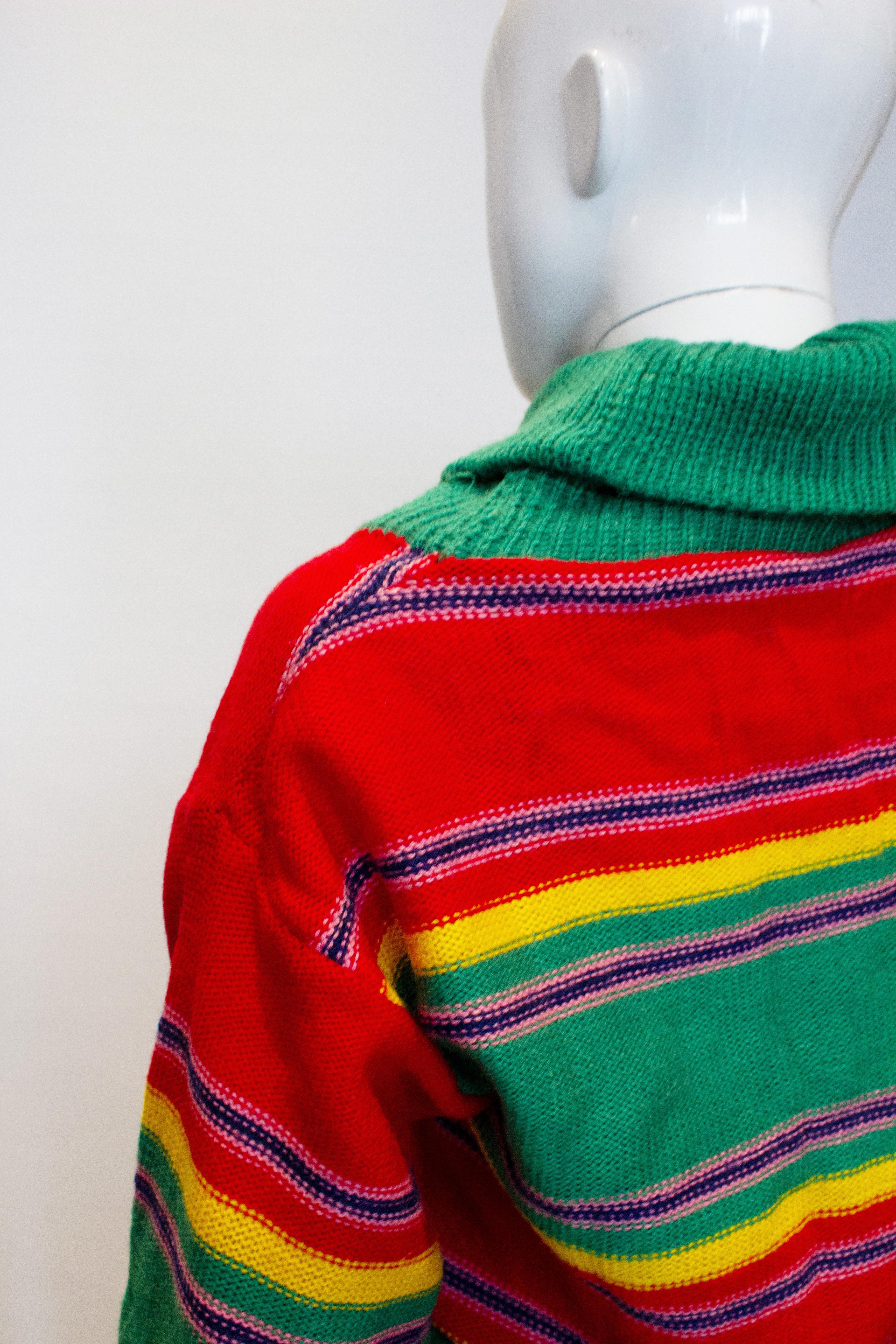 Mehrfarbiger Vintage-Pullover im Angebot 2