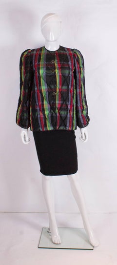 Vintage Multi Colour Silk Quilted Jacket