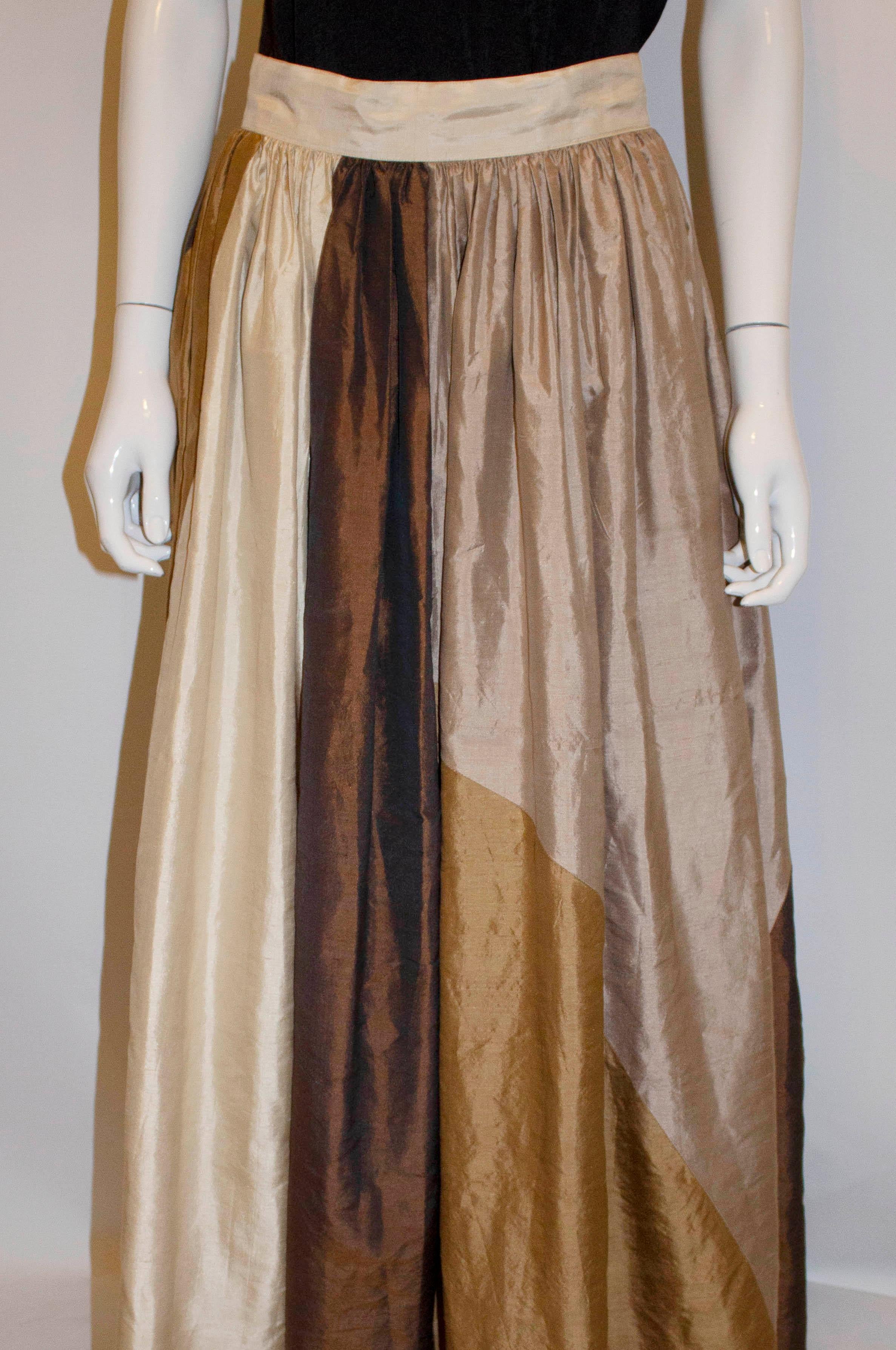 Women's Vintage Multi Colour Silk Skirt by Jim Thompson