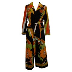 Vintage Multi Colour Towelling Robe