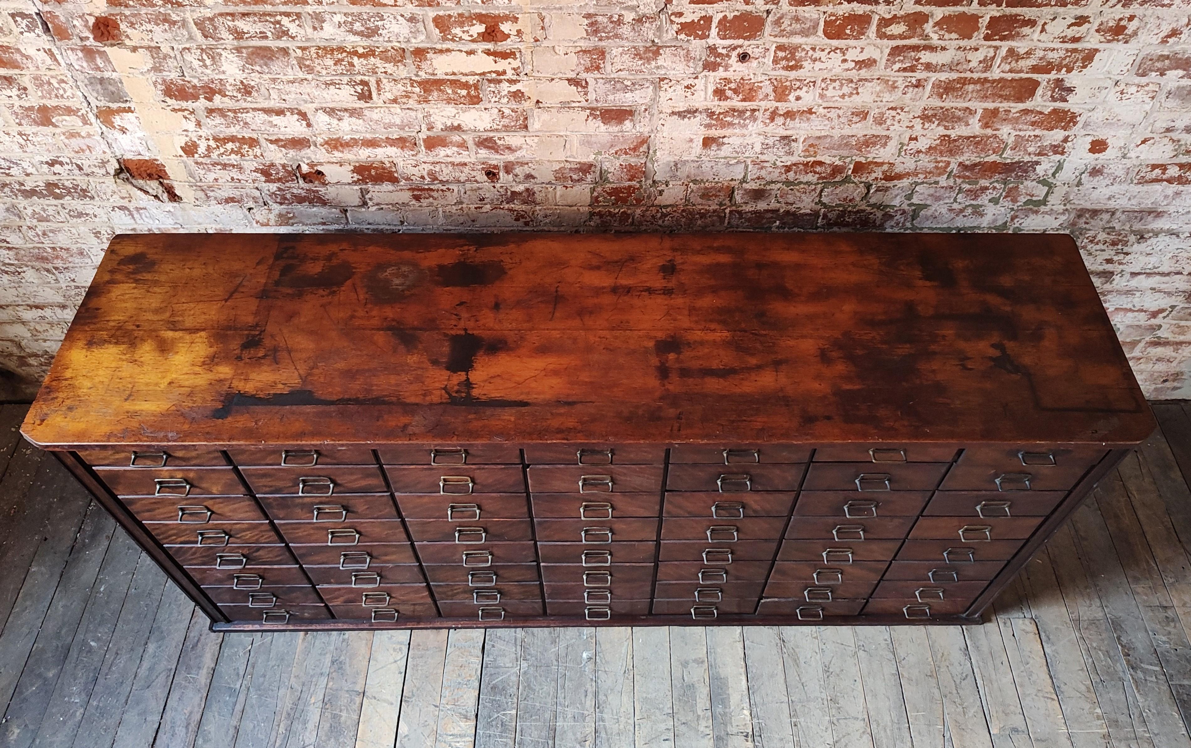 American Vintage Multi-Drawer Apothecary Cabinet For Sale