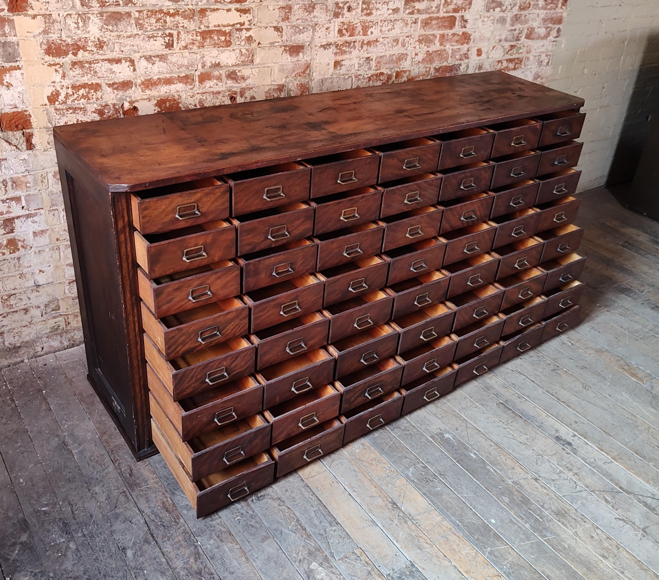 Vintage Multi-Drawer Apothecary Cabinet For Sale 1