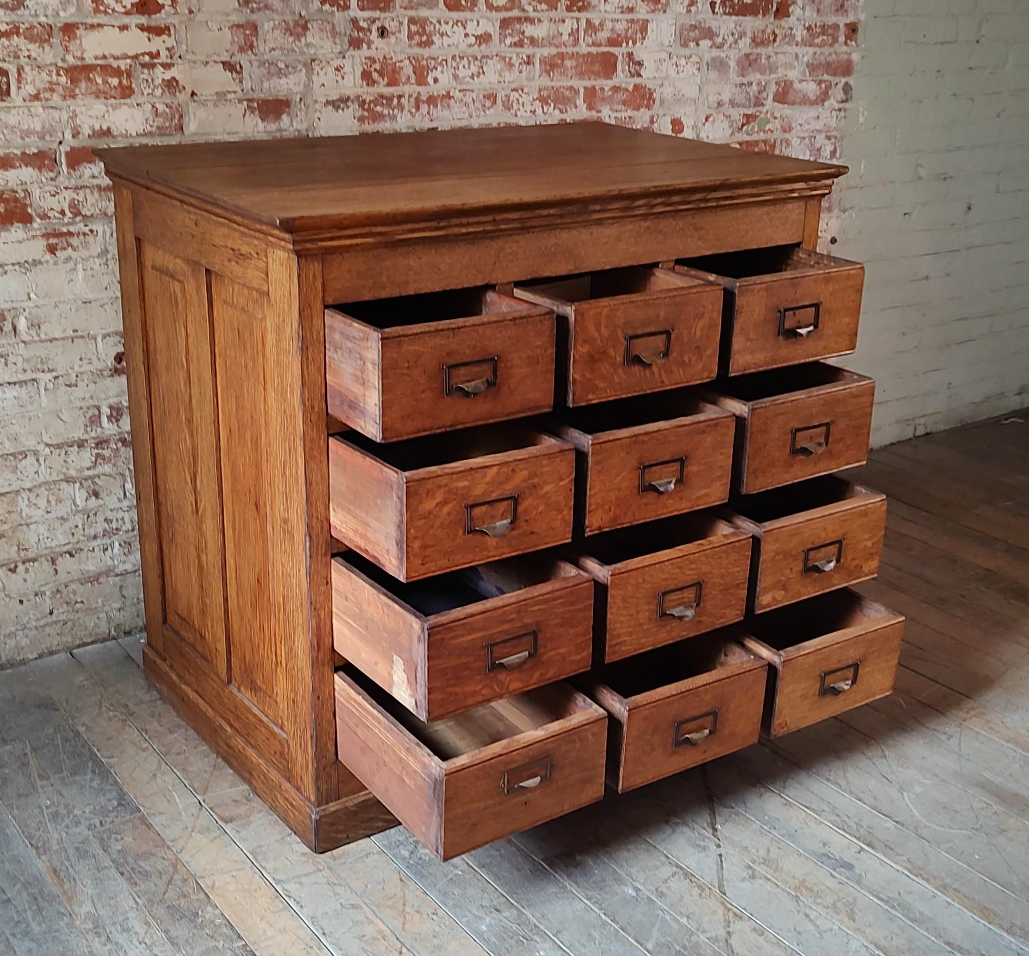 Boticario Vintage de Roble con Varios Cajones siglo XX en venta