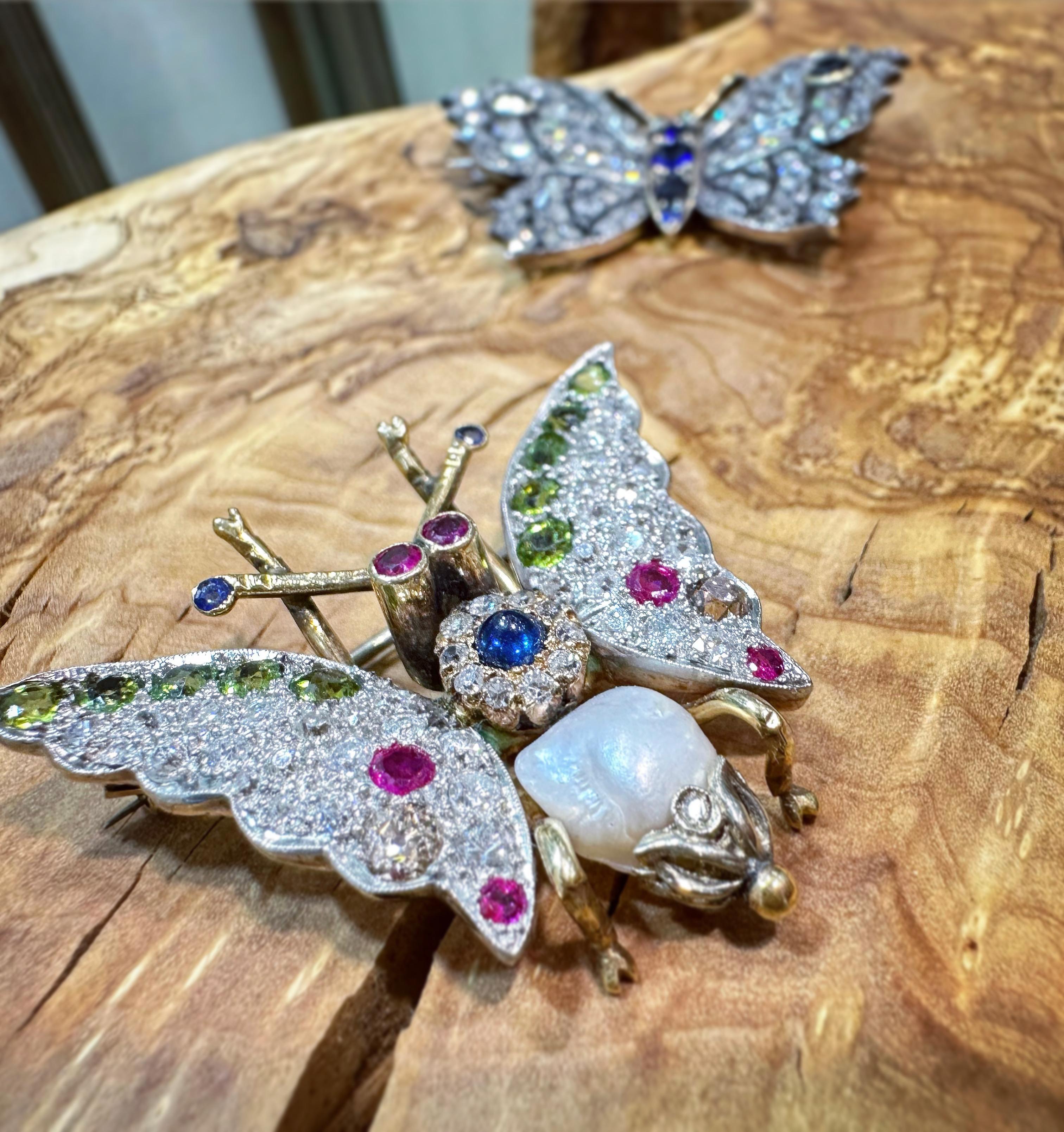 vintage butterfly brooches
