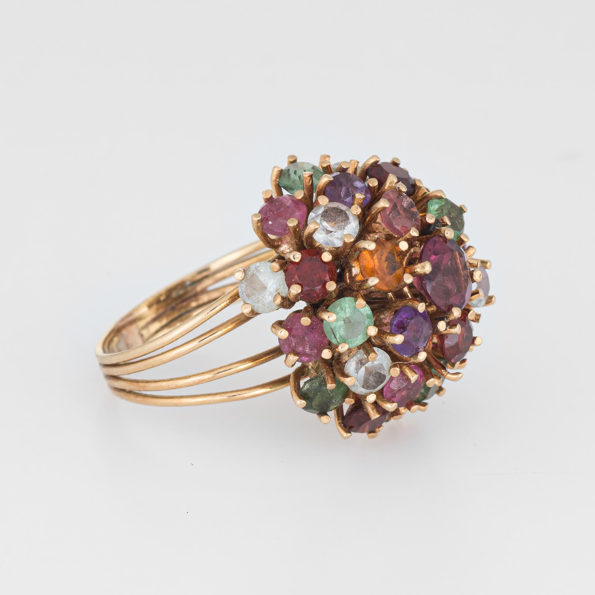 dome rings with gemstones
