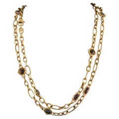 Vintage Multi-Quartz Textured Judith Ripka 18K Rope Necklace