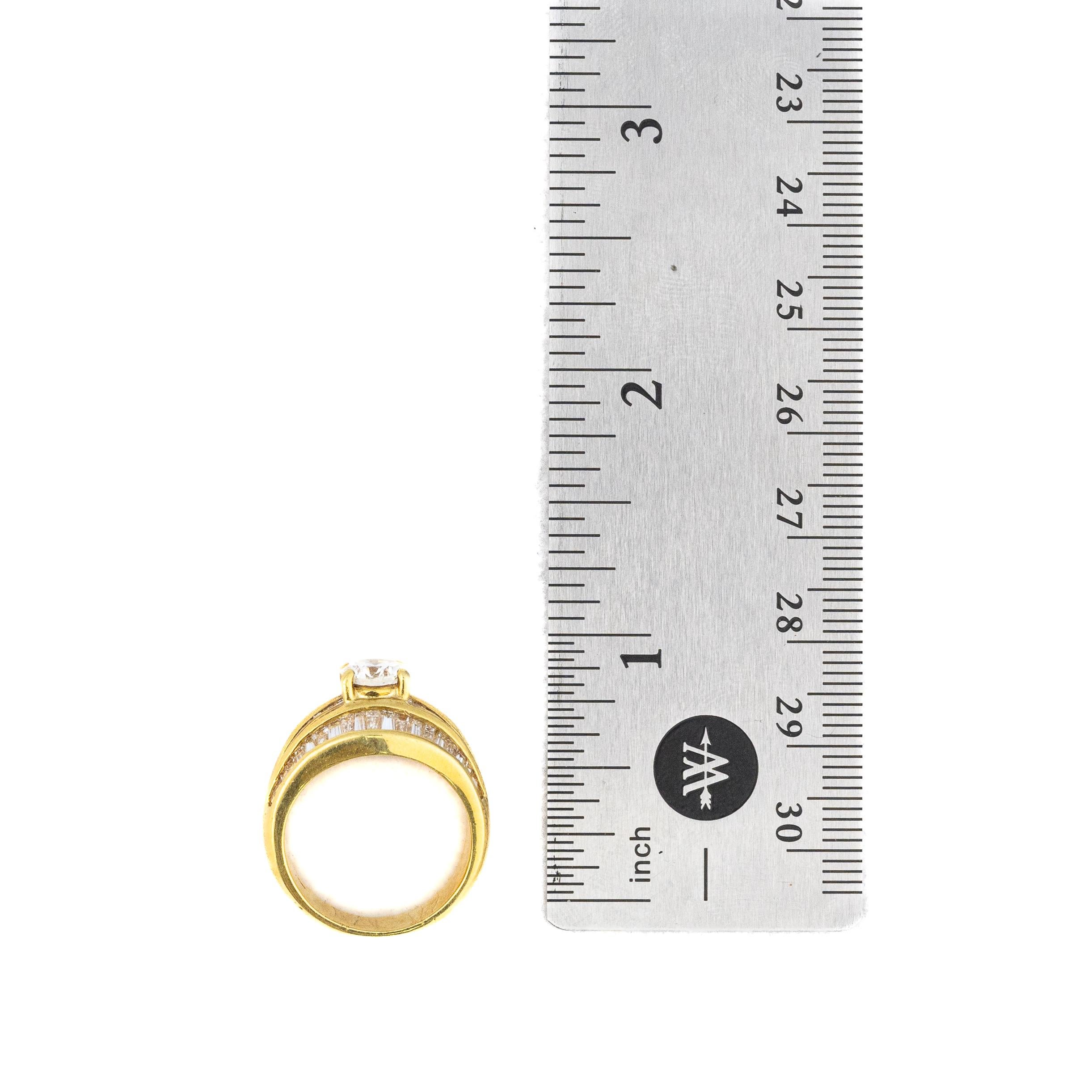 Vintage Multi Row Baguette Diamond Engagement Ring

This majestic vintage cocktail ring is a radiant testament to timeless elegance and masterful craftsmanship. At its heart, a resplendent old European-cut diamond takes center stage, its brilliance