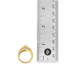 Vintage Multi Row Baguette Diamond Engagement Ring