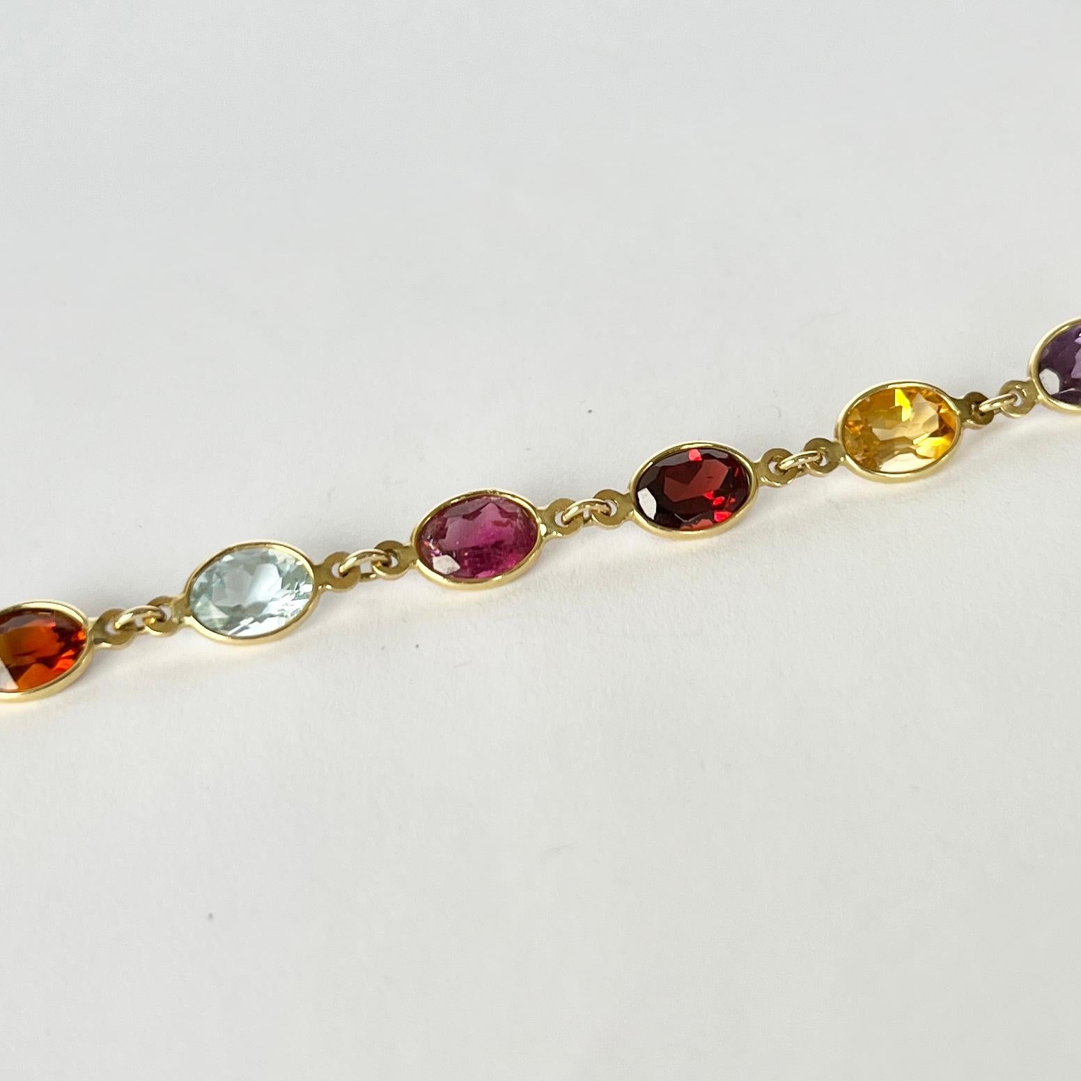 vintage multi stone bracelet