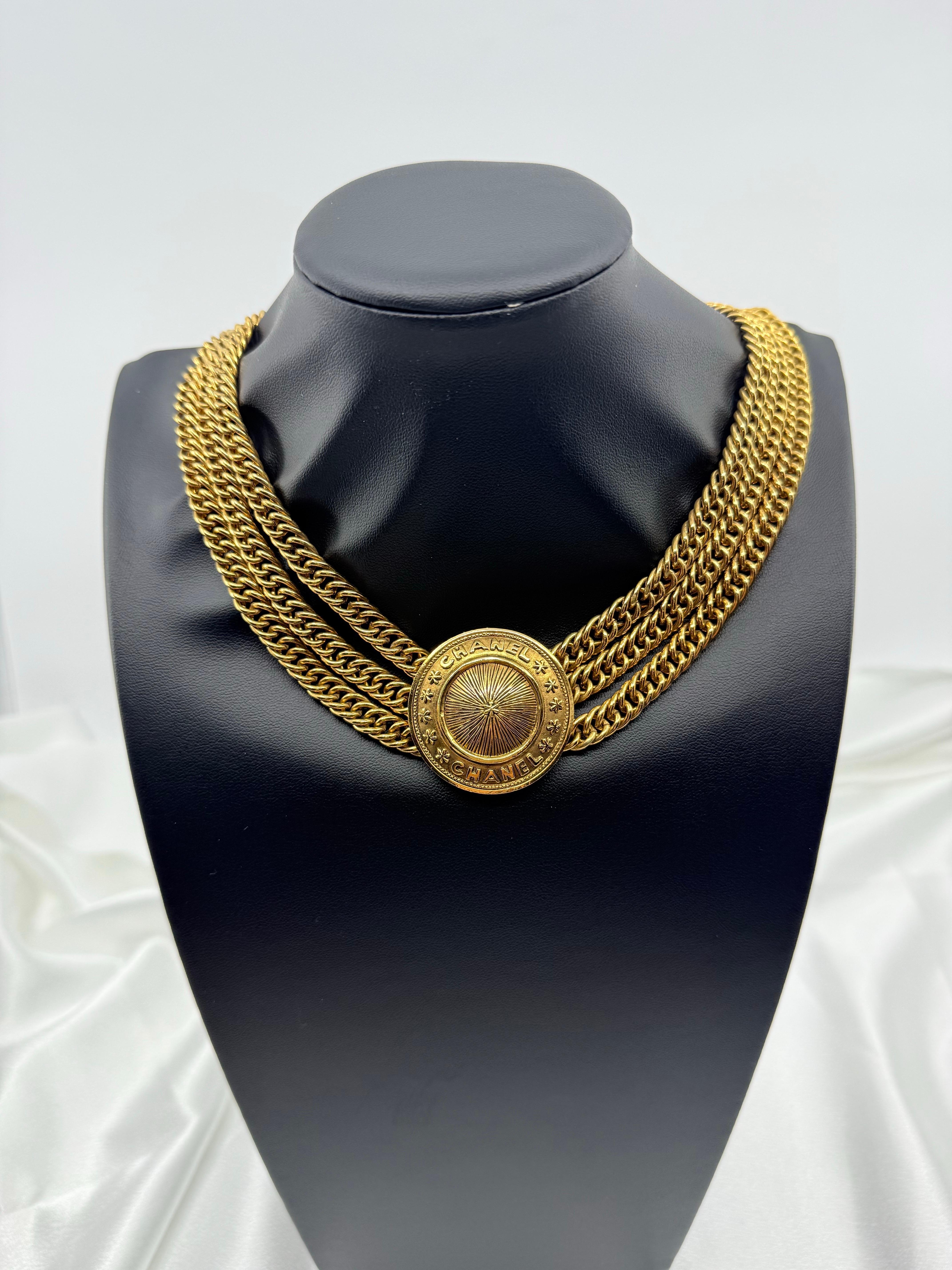 Vintage Multi Strand Medallion 