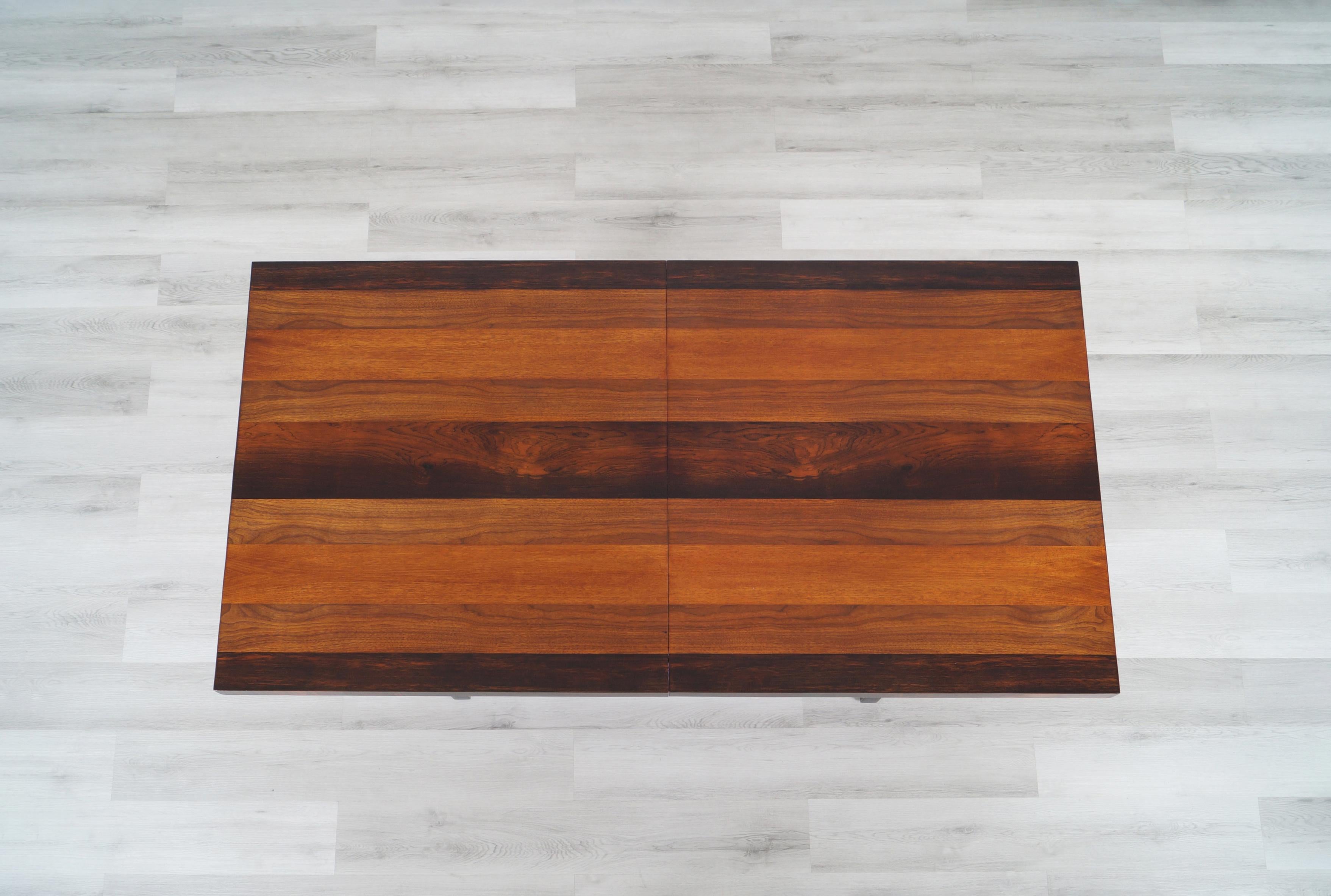 Vintage Multi-Wood Expanding Dining Table by Milo Baughman for Directional 7