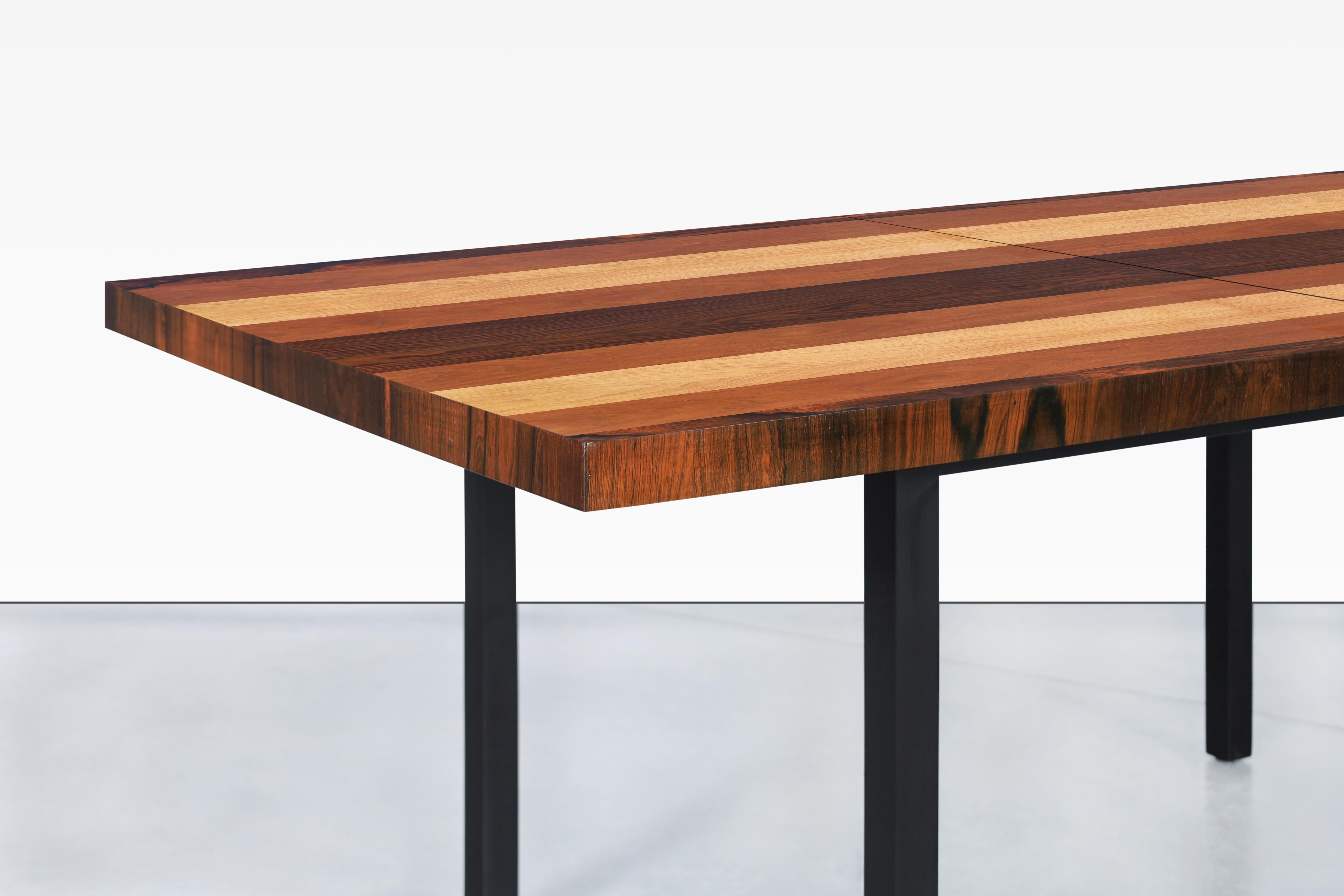 Mid-Century moderno Tavolo da pranzo espandibile in legno multiplo vintage di Milo Baughman per Directional in vendita