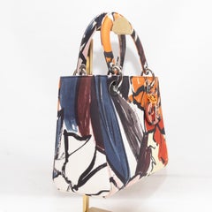 Vintage Multicolor Christian Dior Floral Graffiti Lady Dior Bag